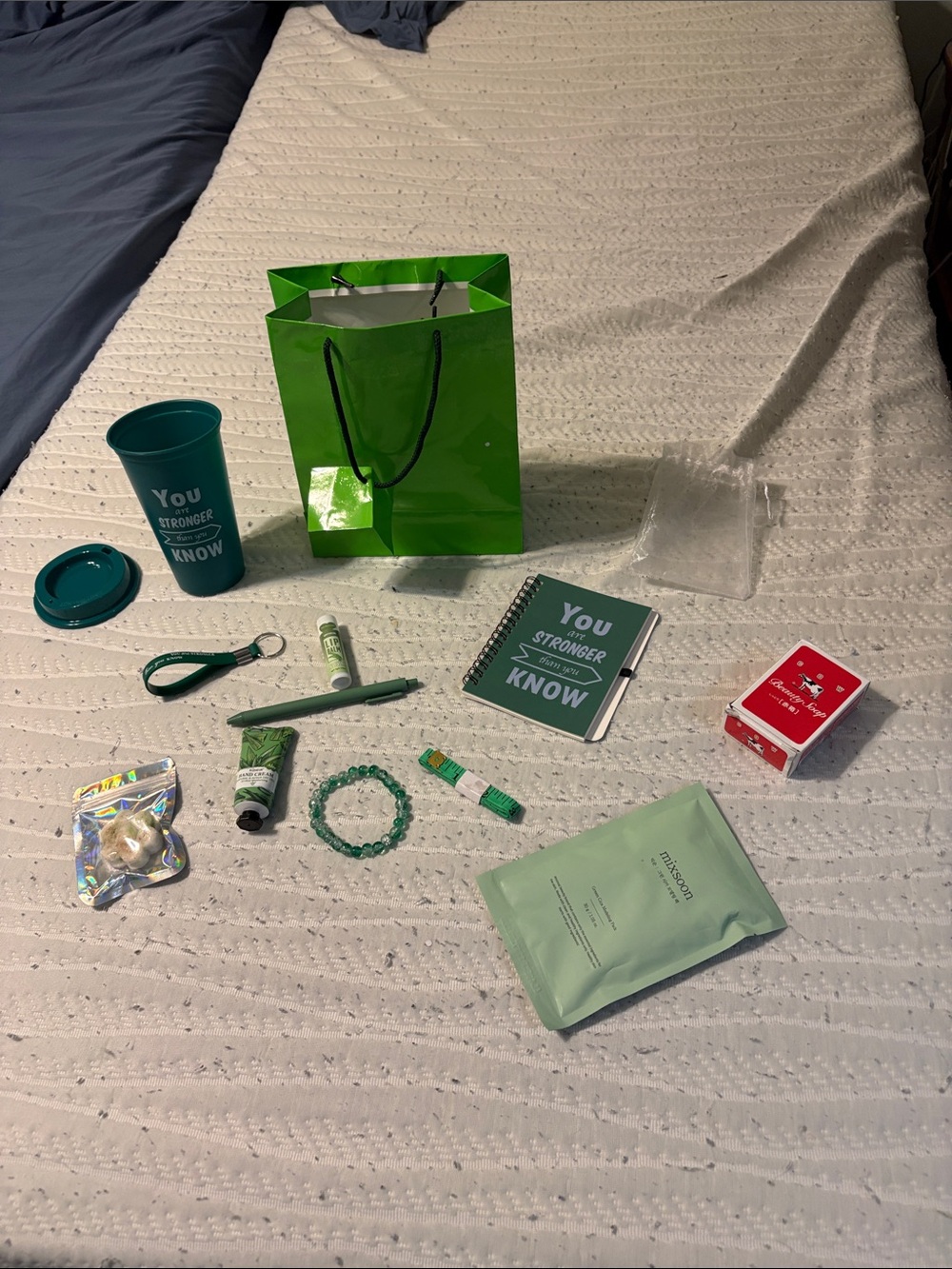 Green Inspirational Gift Set with Tumbler, Journal & Accessories - Picture 2 of 15